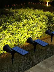 (1pc/Box) Outdoor Waterproof Solar Spotlight, Super Bright Lawn Light, Outdoor Landscape Garden Light, Garden Tree Light - C - Xem 2