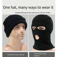 1 件冬季巴拉克拉法帽滑雪面罩，轻质摩托车滑雪面罩，适合户外运动、骑行、登山、钓鱼、跑步、万圣节 - 彩色 - 查看 6