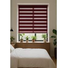 Double-Layer Day And Night Roller Blind – Easy Installation Without Drilling, For Windows And Doors, Various Colors – Free 24/48h Delivery To The Iberian Peninsula. Variety Of Colors. - 酒紅色 - 查看 2