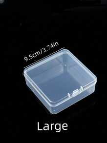 1/3/6 pièces Autocollants Boîte de rangement en plastique, Organisateur de dos, Notes, Emballage, Boîtes de rangement de papeterie, Boîtes à stylos, Boucles de fermeture, Boîtes vides sans grille en PP, Boîtes de rangement en plastique transparent, Accessoires, Boîtes carrées en plastique PP