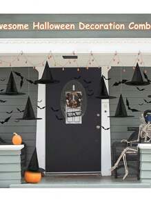 6 sombreros de bruja para disfraz de Halloween con cordón ajustable de talla 100 para decoración de patio