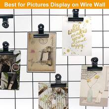 Coideal Silver Metal Hinge Clips - 20 Pack 2 Inch Large Bull Binder Paper Clips Clamp Office Pictures Photos, Kitchen Bags (50mm) - Black - View 10
