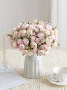 1/3 Bunches Artificial Flowers Faux Flower Bouquet Silk Peony Flowers For Wedding Party Decor,Fake Plants,Spring Fall Winter Decor,Room,Desk,Garden Decor,Room Decoration Stuff