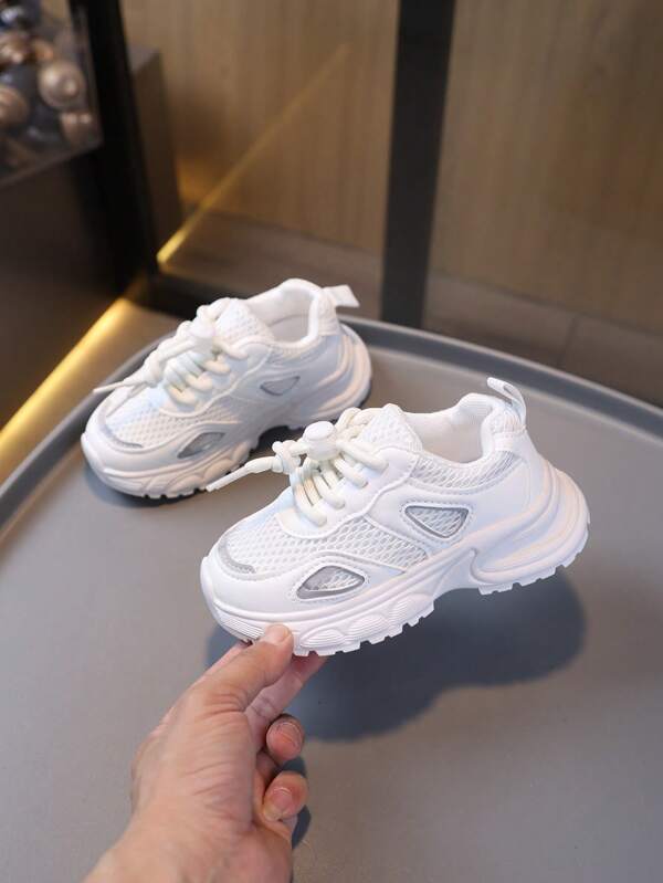Baskets basses décontractées pour enfants, chaussures de sport à la mode confortables de couleur unie, convenant aux activités extérieures, à l'école, aux fêtes, pour toutes les saisons
