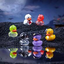 6pcs Halloween Cute Changeable Little Yellow Duck Figurines, Varied Shape Resin Crafts Desktop Decor, Creative Decoration For Holiday, Pretend Play Toy, Suitable For Halloween Home Decor Halloween Decor Fall Decor Room Decor - Multicolor - View 5