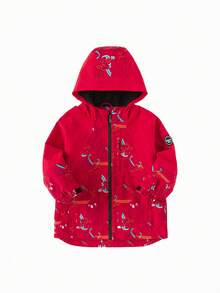 Balabala 男童羊毛夹克 2025 秋季节日款儿童连帽外套