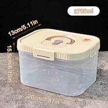 WORTHBUY 1/2个2800/3700ML透明塑料鸡蛋收纳盒带手柄和盖子，便携式大容量密封鸡蛋盒，冰箱收纳盒，可堆叠鸡蛋保鲜盒，适用于厨房食物储存和整理