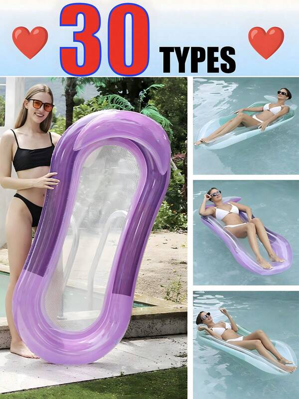 1/2 piezas Aro inflable para nadar, flotadores de piscina, flotadores de piscina para adultos, sofá para el agua, plegable, juguete acuático, hamaca sofá para el agua, adecuado para el mar, piscina, tomar el sol al aire libre, juguete inflable, natación, juguete de exterior, juguete de vacaciones en la playa