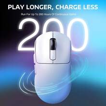 ATTACK SHARK X3 Wireless Gaming Mouse, 49g Ergonomic Computer Mouse, Triple Modes PAW3395 26K DPI Optical Sensor, 200h Battery Life, Programmable Buttons, Gaming Accessories For PC/Laptop/Win - Multicolor - View 7
