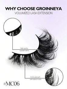 7 Pairs/7 Pairs*2 False Eyelashes Cat Eye Lashes Faux Mink Lashes Natural Look Fluffy Volumized Eyelashes Extension Natural Full False Eyelashes Travel Essentials Makeup Tools Strip Lashes, Lashes, Eyelashes, Fake Lashes - Fluffy Lashes - View 4