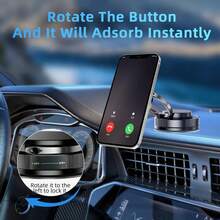 2025升级版磁吸车载手机支架，适用于Magsafe吸盘手机支架，360°可调节车载手机支架，通用汽车配件