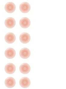 2/6/12 PCS Nipple Covers For Women, Reusable Nipple Coverings, Nipple Pasties, Boob Pasties, Reusable Silicone Adhesive Invisible Pasty Nipple Covers For Women With Travel Box