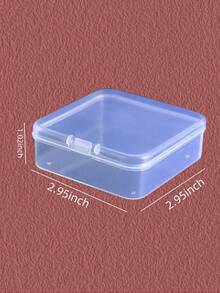 1个带铰链盖的小型透明储物盒 - 無色 - 查看 5