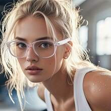 Smart Audio Glasses -  Magnetic Charging, Voice Assistant, 5.4 Wireless Audio Mic, Remote Control Photography, Open Headphone Design, Suitable For Women, Great For Gaming And Working, Gaming Accessories | Modern Eyewear | Wireless Audio Glasses - 白色框+變色鏡片 - 查看 6