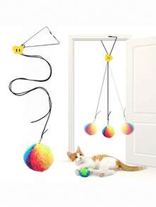 Colorful Plush Caterpillar Rattle Stick Cat Toy - Interactive Play And Exercise, Suitable For Kittens, Battery-Free Cat Toy For All Cat Breeds - Multicolor - View 9