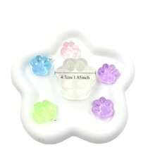 1pc Cute Glow-In-The-Dark Cat Claw Squeeze Toy, 1 Large 5 Small Set, Transparent Shiny Mini Cat Paws, Premium Desk Stress Relief Fidget Toy, Party Favor, Birthday Gift, Holiday Gift, 2025 New Arrival