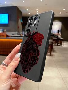 Nuevo estuche de teléfono con agarre suave de TPU, a prueba de golpes, con acabado mate y diseño de corazón. Resistente a arañazos y huellas dactilares, con protección para la lente de la cámara. Compatible con teléfonos Apple, Samsung, Xiaomi, Oppo y Vivo.