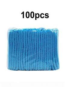 100pcs/50pcs Disposable Hats, Kitchen Chef Caps, Dust-Proof Caps, Food Hairnets, Non-Woven Sanitary Caps, Kitchen Anti-Oil Food Caps, Shower Caps, Breathable Caps For Beauty Salons, Work Hats, Suitable For Electronics Industry, Cleaning Work, Industrial Operations, Nail Salons, Cleanrooms, Laboratories, Beauty Salons, Food Processing And Other Occasions. - Multicolor - View 12
