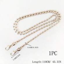 Minimalistisches Perlendesign Edelstahl Goldfarben Handtaschen Tragegurt, verstellbare Metall Kette Schulterriemen Zubehör für DIY Umhängetaschen, stilvoll & langanhaltend für Anfänger, Büromitarbeiter, Teenager, College-Mädchen, Geschenk