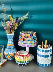 720/600/100pcs Mosaic Ceramic Tile Cubes, Crystal Glass Ceramic Tiles For Crafts And Decorations, Handmade Puzzles And Decorative DIY Gift Materials For Holidays