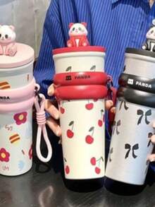 Panda Thermal Cup 700ml With Retractable Straw And Safety Handle – Ideal For Everyday Use! ‍♀️ - Random - View 2