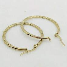 4 Pairs Gold Stainless Steel Hoop Earrings, Hypoallergenic Personalized Earrings Set For Women & Girls