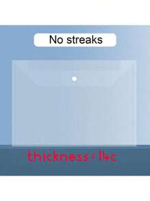 10 pezzi Cartelle in formato A4 classiche all'ingrosso, buste trasparenti in PP per documenti, impermeabili, trasparenti, per la scuola, forniture scolastiche