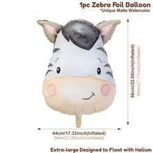 1/6pcs Giant Animal Foil Balloon 3D Lion Monkey Giraffe Floating Balloon For Birthday Party Decorations Gift, Graduation Decorations Garden Decorations, Room Decor, Summer Holiday Party Decoration - Watercolor Animal Heads - View 15