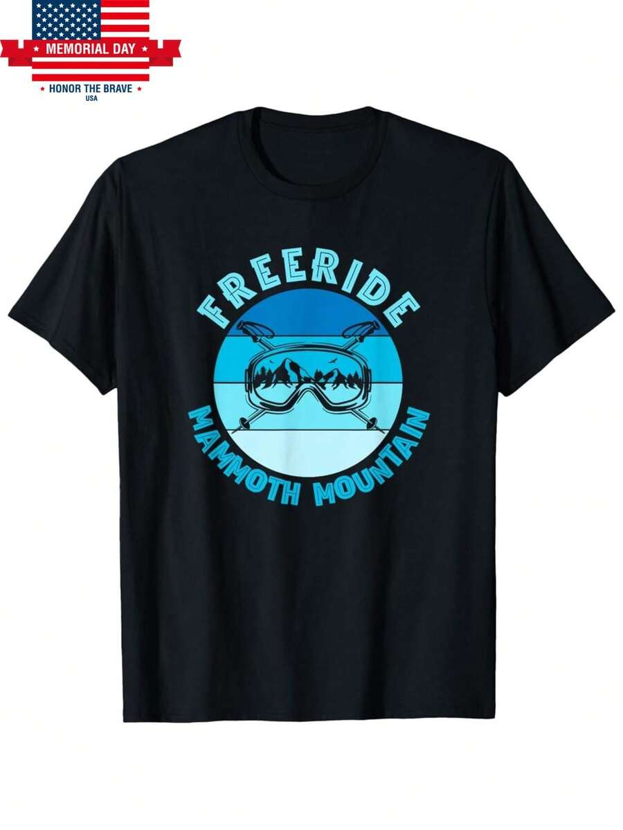 Skiing Mammoth California Freeride T Shirt