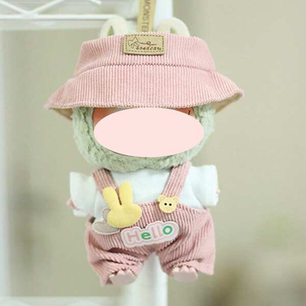1 pieza Ropa solamente (sin muñeca), para Labubu muñeca de 17cm de la 1ra/2da/3ra generación, incluye overoles, sombrero y accesorios, traje de fiesta