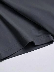 Plus Size Men's Round Neck Short Sleeve Letter Print Casual T-Shirt