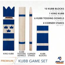 Kubb Yard Game Set Rubberwood Or Pinewood Fun Interactive Outdoor Family Games Durable Blocks With Travel Bag - Gỗ thông nguyên khối cao cấp - Xem 3