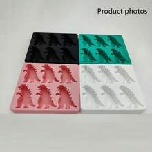 1 件怪物冰模，自制风味冷冻零食模具大号硅胶冰块模具可制作 6 个巨型威士忌冰龙硅胶 - 彩色 - 查看 10