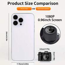 Retro Portable Mini Digital Camera ,1080P HD Mini Camera With 0.96-Inch Display, Loop Recording & 32GB TF Card, Card Readers, For Photo Video Travel Perfect Gift For Holidays - Multicolor - View 3