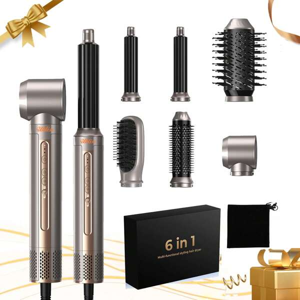 UKLISS UKLISS Brosse soufflante et séchoir cheveux multifonction 6 en 1 à moteur brushless haute vitesse 110 000 tr/min 1400W