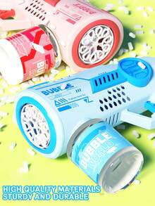 带 LED 灯的儿童泡泡枪 - 便携式电动泡泡枪，适合户外派对、生日、婚礼（粉色/蓝色） - 彩色 - 查看 6