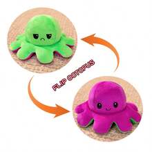 1 قطعة دمية أخطبوط من القماش القابل للقلب، دمية متغيرة اللون إبداعية، أخطبوط مرصع بترتر قابل للقلب، هدية عيد ميلاد، هدية حفلة - متعدد الألوان - مشاهدة 19