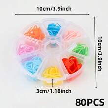 彩色记号针套装 - 混合色耐用塑料工艺记号针，适用于编织、钩编和梭织，色彩鲜艳，可用于图案追踪、纱线项目和DIY毛衣配件、缝纫用品配件、编织配件，符合人体工程学设计，便携式环形设计，紧凑收纳设计，优质工艺工具，表面光滑，纤维艺术家适用。