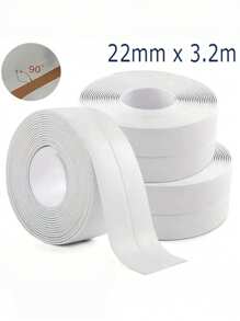 1Pc White PVC Self-Adhesive Waterproof Sealing Tape,For Bathrooms And Kitchens, Leak-Proof Wall Sticker,For Showers, Sinks And Countertops, Shower Sealant Tape,Ceramic Surface Protection With Easy Application Tape