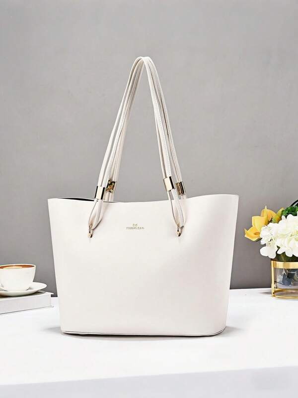 Luxurious Elegant Lady Tote Bag, Spacious Soft Leather Shoulder Bag For Daily Commute Office Work, Mother's Day Gift