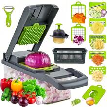 16 In 1 Professional Slicer Cutter: Cuts, Grates And Chops In Seconds Rustproof And Safe Stainless Steel - 綠色 - 查看 1