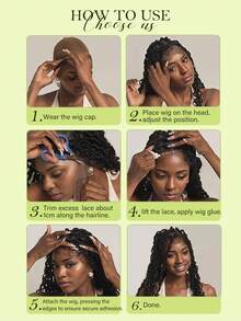 Elegant Full Lace Braided Wig For All, Lightweight & Handmade With Cornrow Bantu Style, Synthetic Hair - Black - View 9