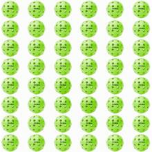 Juego de 48 pelotas de pickleball para exteriores de la marca Navona, que cumplen perfectamente con los requisitos oficiales de la USAPA, con 40 orificios, balanceadas, de alto rebote y vuelo preciso, duraderas para usar en exteriores - Verde - Ver 1