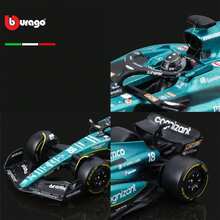 Bburago 1:43 Aston  F1 Car Model Racing Car Model Simulation Alloy 2023 Formula Racing Car Peripherals