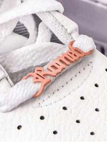 Customized Text, Gold, Silver, And Rose Gold Personalized Name Shoe Plates | Customized Name Shoe Clips | Shoe Lace Charms | Shoe Plates | Shoe Nameplates, Shoe Decor, Holiday Gifts - Multicolor 1 - View 3