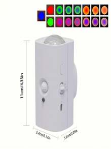1 Stück Smart LED Bewegungssensor Nachtlicht - magnetische Wandhalterung, USB wiederaufladbar, 5 Meter Reichweite, ideal für Schlafzimmer, Flur, Badezimmer, Treppen und Innenbereich, Bewegungssensor Beleuchtung | Schlanke LED-Lampe | Energiesparende LED, Bewegungssensor Licht für Innen (1200mAh)