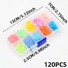 彩色记号针套装 - 混合色耐用塑料工艺记号针，适用于编织、钩编和梭织，色彩鲜艳，可用于图案追踪、纱线项目和DIY毛衣配件、缝纫用品配件、编织配件，符合人体工程学设计，便携式环形设计，紧凑收纳设计，优质工艺工具，表面光滑，纤维艺术家适用。