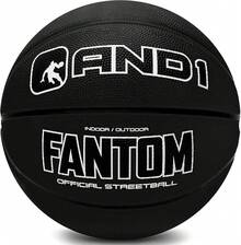 AND1 Fantom Baloncesto de Goma: Tamaño Oficial 7 (29.5 Pulgadas) - Construcción de Canal Profundo para Juegos Interiores y Exteriores - Negro - Ver 12