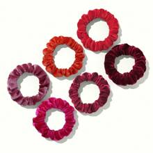6 Stück bunte Samt Scrunchies, Haargummis als Haarschmuck für Frauen, schonende Haargummis, Haargummis, Haargummis