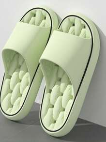 1 Pair Indoor Hotel Bathroom Anti-Slip Shower Slippers, EVA Non-Slip & Anti-Odor Home Slippers With Drainage Back To School